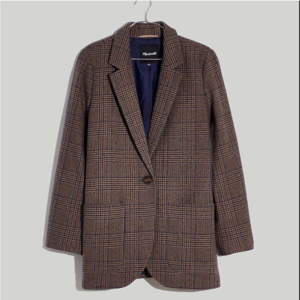 ❗️sold❗️Madewell Larsen Blazer in Hawsell Plaid, S